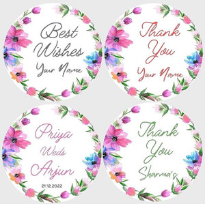 120 PCS Clear Gold Foil "A Sweet Thank You" Stickers - 2 Inch Round Labels For Gift Wrapping, Weddings & Parties