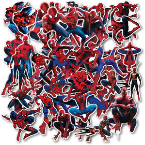 D2C 2 inch Spiderman Character Waterproof Vinyl Stickers for Laptop Mobil Kids Self Adhesive Sticker