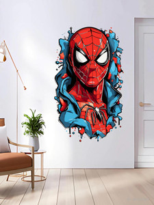 WallBiirds 60 cm Amazing Spiderman Wall Sticker Home Decoration Self Adhesive Sticker