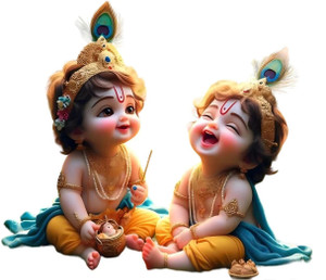 RUHIDECOR 50 inch RD619 Baby Cute Bal Gopal Krishna Laughing Self Adhesive Sticker