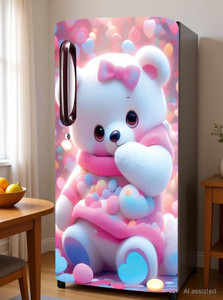 SDPRINTINGHUB 49 inch Fridge Single Door Wallpaper Sticker Wrap For Refrigerator (Size 24x99 inch) Self Adhesive Sticker