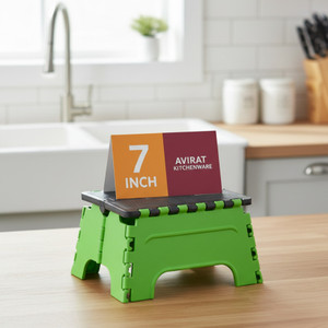 Umax 7-Inch Folding Stool – Compact, Portable Step Stool for Kids & Adults Living & Bedroom Stool