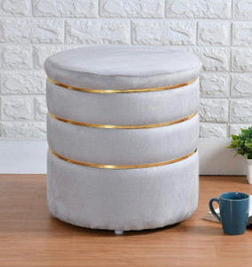 Access craft Access Craft Solid Wood Standard Ottoman (Finish Color - Grey,Pre Assembled) Stool