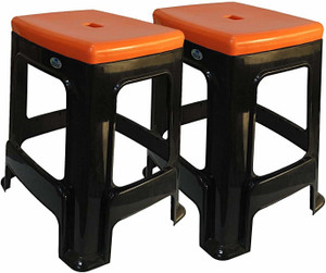 Nilkamal Strong & Durable Stool STL 23|Stackable Stool Set of 2, Kitchen, Office, Outdoor Living & Bedroom Stool