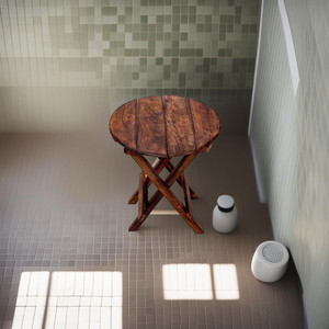 APEROL DESIGN Wooden Handicarft Round Shaped Folding Stool for Living Room Side Table 12Inch (Brown) Living & Bedroom Stool