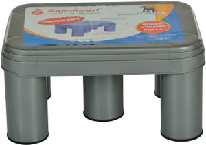 RAJESHWARI NEW Stylish Multipurpose Deluxe Plastic Totally Unbreakable Stool (Grey) Bathroom Stool