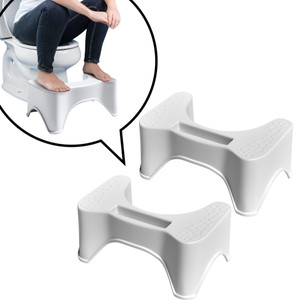 Extrawish Perfect Posture Plastic Squat Baby Potty Step Stool for Western Toilet Bathroom Stool