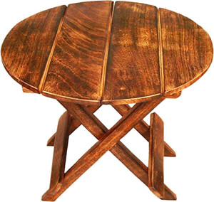 HiraWoodArt Mango Wooden Contemporary Antique Finish Foldable Side Coffee Table/Planter Stool for Home, Garden, Balcony, Indoor Plants (Brown) Living & Bedroom Stool