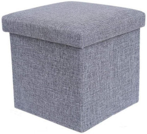 GIGMART Stool Cum Sitting Stool Basket Cubes Organizer Containers with Lid Living & Bedroom Stool