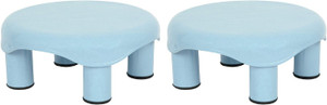 KUBER INDUSTRIES Plastic Oval Bathroom Patla/Stool (blue) Set of 2 Pcs Bathroom Stool