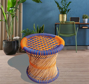 HANDMADE BTP Pure handmade bamboo stool/mudda/chair for sitting Outdoor & Cafeteria Stool