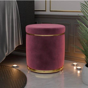 Access craft Access Craft Ottoman Pouffes Stool for Living Room Sitting Stool(Pink) Stool