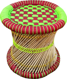Yashika Cretions Rajasthani handmade Bamboo Stool Mudda/modha for Indoor/Outdoor Outdoor & Cafeteria Stool