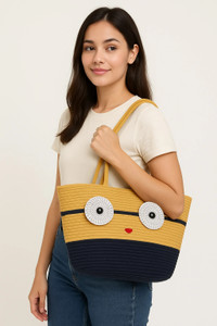 FABMARTS Women Yellow, Black Handbag