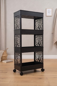Surety for Safety Shelf Organizers (Black, Plastic)