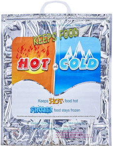 WAKTORO Hot and Cold Large Bag for Food Storage, Reusable Thermal Bag Aluminium Storage Pouch