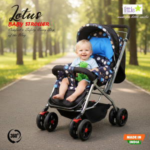 LITTLE RIDES Explorer Baby Stroller New Born/Kids, with Safety Belt, 360 Swivel Wheel Stroller