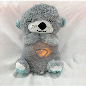 RQPFAB Sound and Light Soothing Sleep Otter Baby Put to Sleep Music Breathing TeddyBear