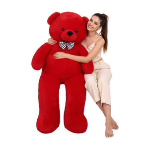 MOSU Soft Toys Teddy Bear 5 Feet, Soft Toys For Kids, Girlfriend, Husband (Red) - 60 inch