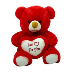 AV Toys Smart Red 91 CM 3 Feet Just For You heart Teddy Bear Red Teddy Bears Huggable And Loveable For Someone Special - 91 cm (Red)  - 91 cm