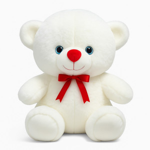Funtoos White Couple Teddy Soft Toy for Valentine’s Day | Romantic Gift for Lovers - 26 cm