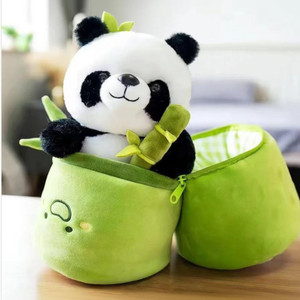 R C TRADERS Bamboo Panda Soft Toy, Stuffed Panda Animal  - 28 cm