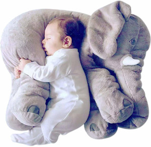 HELLOBEAR Stuffed Animal Elephant Baby Pillow Soft Toy for Baby of Plush Hugging Pillow - 60 cm