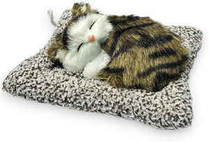 Pseudo Soft Toys Cat Soft Plush Press Simulation Sound Animal Baby Toy  - 16 cm