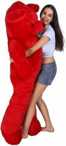 Plushie Pink Teddy Bear 3 feet Stuffed Animals Plush Toy Doll for Girlfriend Children Pink (90 cm) - RED - 90 cm (Red)  - 92 cm