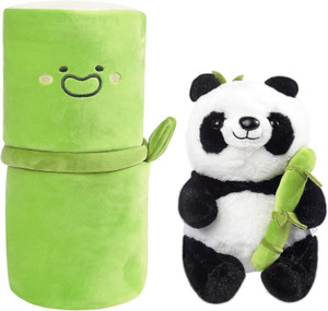 tinytotem Panda Bamboo Stuffed Animals Plush Toy, Bamboo Tube Panda  - 30 cm