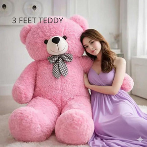 RSY NEW 3 Feet pink Giant Teddy Bear Soft, Plush, and Cuddly Stuffed  - 90 cm