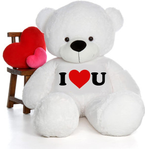 OZEE 3 FEET Valentine's Special Giant Teddy Bear with I LOVE U Heart T-Shirt - 89.8 cm