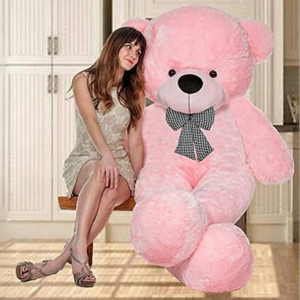 Miss & Chief Teddy Bear 3 feet Stuffed Animals Plush Toy Doll for Girlfriend Children Red - 90 cm