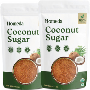 Homeda Organic Coconut Sugar, Coconut Palm Sugar, Natural Sweetener - Premium Quality Sugar