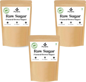 Puranic Organic Raw Sugar | Natural Molasses Retained Brown Khandsari Sugar