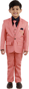 Fourfolds 5 Piece Coat Suit Checkered Boys Suit