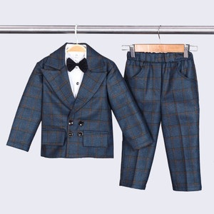 HIKUJ Suit Coat Pant Shirt Solid Boys Suit