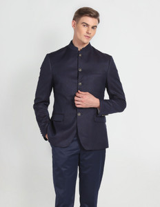 ARROW Mandarin Collar Two Piece Suit Solid Men Suit