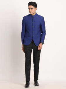 TURTLE Bandhgala Solid Men Suit