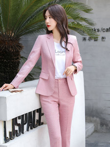 JANGID FASHION JF-Elegant 3 Piece Set Women Blazer Pant and Camisole Plaid Business Office Printed Women Suit