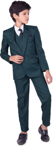 Z&G TRENDS 5 Piece Coat Suit Set Solid Boys Suit