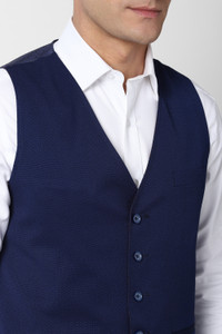 PETER ENGLAND Single Breasted Textured Men Suit