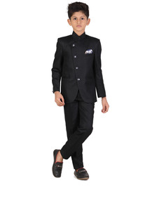Tawakkul 2 Piece Jodhpuri Blazer and Trouser Solid Boys Suit