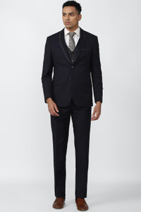 VAN HEUSEN Single Breasted - 2 button Solid Men Suit