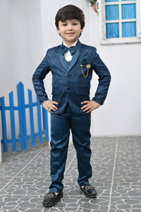 BT DEZINES 5 Piece Coat Pant Suit Set Diamonds Boys Suit