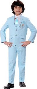 BT DEZINES 5 Piece Coat Suit Set With Shirt, Pant, Waistcoat & Tie for Boys Solid Boys Suit