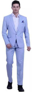 HUMJOLI MENS WEAR Single Breasted Solid Men Suit