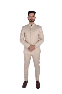 EVAUKE jodpuri bandhgala Solid Men Suit