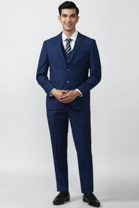 PETER ENGLAND Single Breasted - 2 button Solid Men Suit