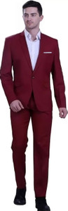 HUMJOLI MENS WEAR NA Solid Men Suit